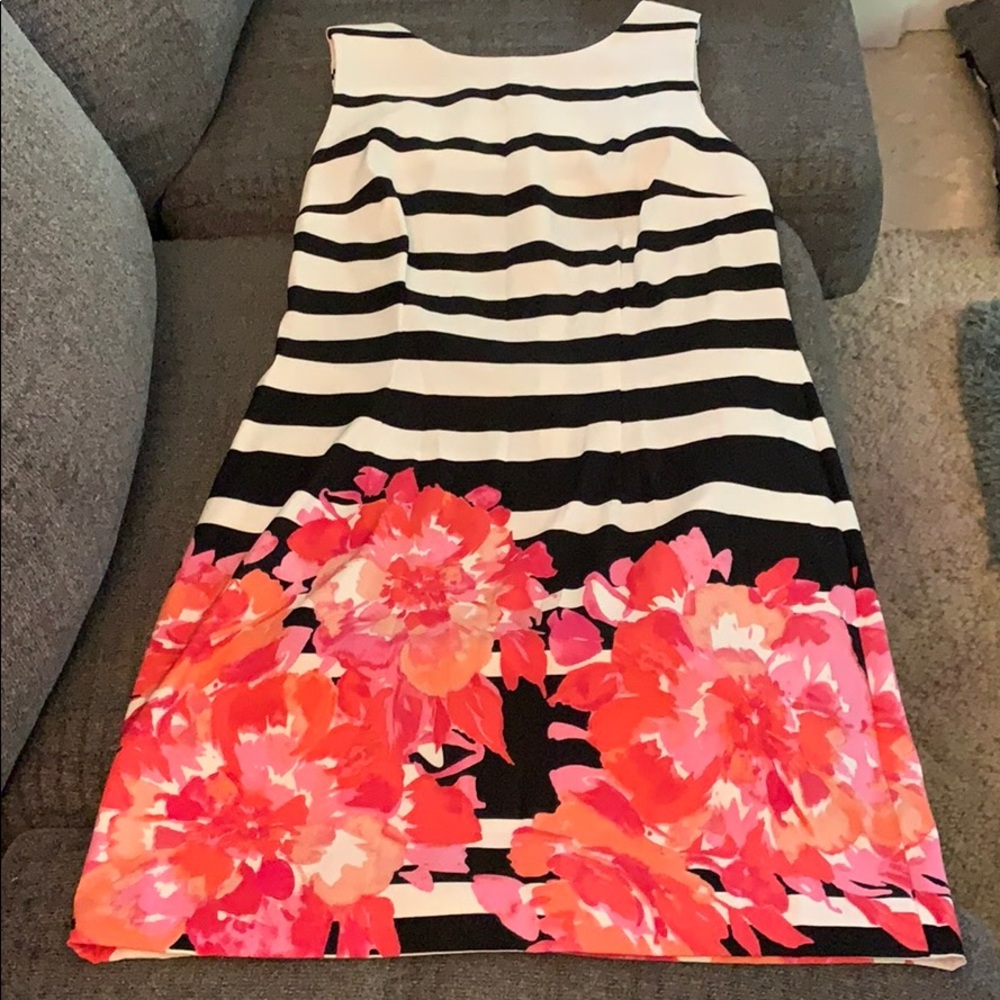 Black and white with flowers dress
